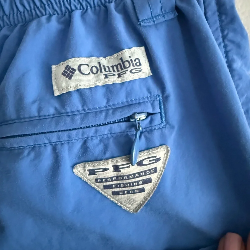 Columbia PFG Omni-Shade Fishing Shorts Blue Men’s Large Performance Gear